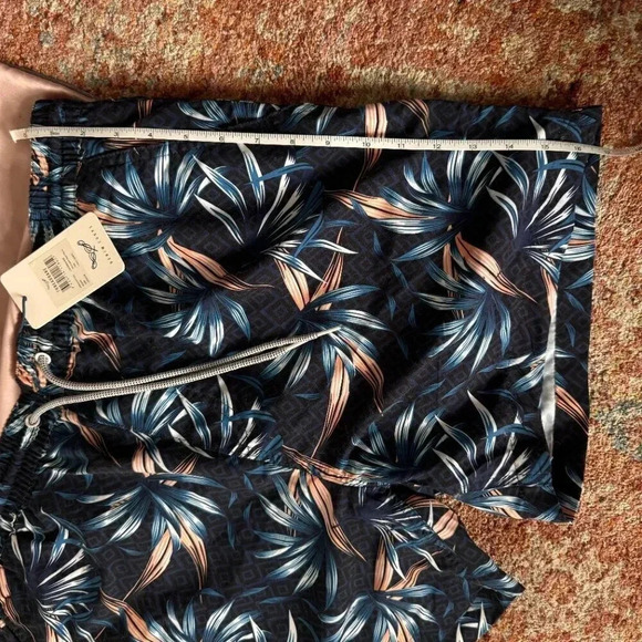 NWT Threadbare 2-Pack Men's Swim Shorts | Coral & Tropical Print | Fits Like M - Picture 7 of 7